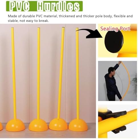 Agility Hurdles Training Poles for Athletes and Coaches, Portable Sports Team Obstacles, Easy to Install, Multi-Function Athletic Speed Hurdles