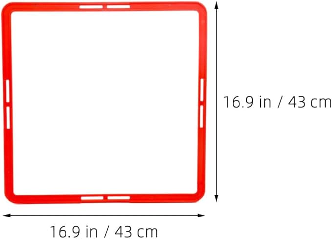 SUPVOX Multi-Function Portable Agility Rings for Football Training 6Pcs Square Speed Circles for Youth Soccer Agility and Footwork Exercises