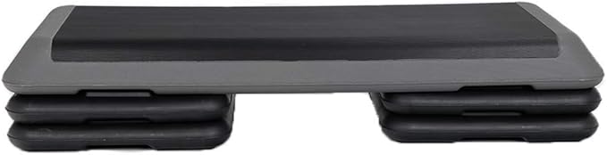 43-inch Aerobic Stepper Exercise Step Adjustable Workout Platform with 4 Training Riser - 4” 6” 8" for Fitness, Black
