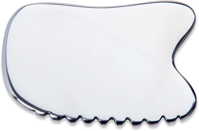 wuyaoyao Stainless Steel Gua Sha Facial Tool 4-Edge Gua Sha Scraping Massage Tool Gua Sha Tools for Anti Cellulite, Face Lifting, Lymphatic Drainage, Soft Tissue(F)