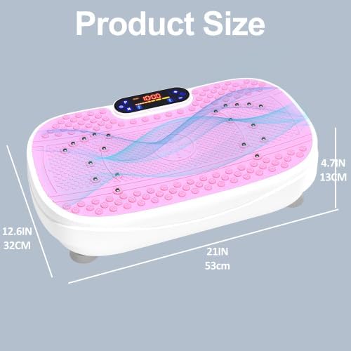 New Vibration Plate Exercise Machine -130 Level Full Body Workout Vibrating Plate for Lymphatic Drainage Weight Loss, 450 Lbs Capacity,Shake Fitness Platform with Resistance Bands Bluetooth