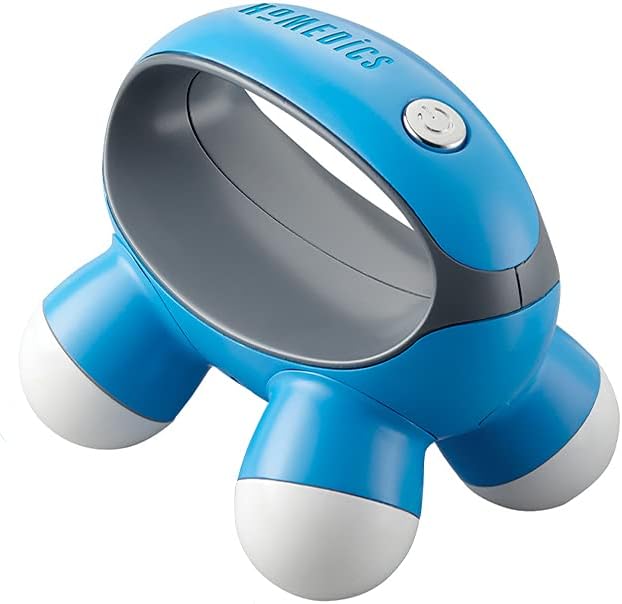 HoMedics, Quatro Mini Hand-Held Massager with Hand Grip, Battery Operated Vibration Massage, 4 Massage Nodes, Powered by 2 AAA Batteries (Included), Assorted Colors