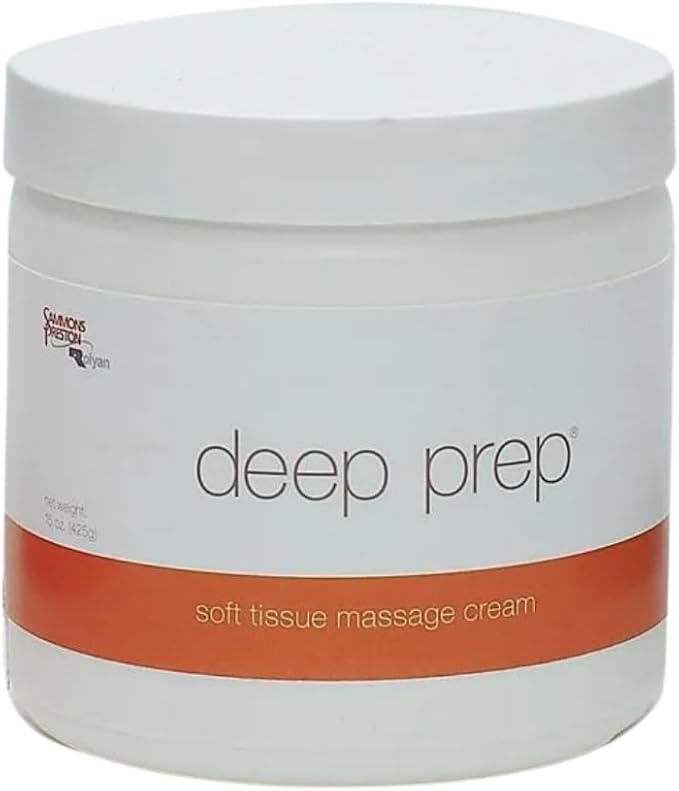 Deep Prep Soft Tissue Massage Cream – Hydrating & Non-Greasy 15 oz. Tub for Gentle, Full-Body & Swedish Massage, Professional-Grade Formula