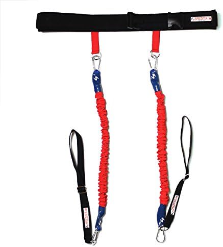 SPEEDSTER Sky Leaper- Vertical Jump Trainer for All Athletes with Adjustable Padded Belt and Adjustable Resistance Bungee Cords, Plus 2 Anchors - College/Pro Resistance