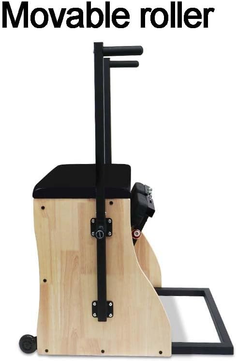 Pilates Stability Chair ,with Soft Padded Seat & Back, Adjustable Spring & Foldable Design - Home Gym Equipment for Full Body Strength, Balance & Core Training