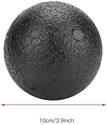 Yoga Massage Ball, Relax Muscles Soft Foam Roller Ball with High Density Foam Structure for Massaging Muscles for Adults for Exercises(Black, 10CM Single Ball)