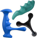 Manual Trigger Point Massage Tool and Thumb Saver for Full Body Deep Tissue Massage, Include 1 Green Thumb Protector Tool, 1 Blue Gun Type Massage Tool, 1 Black Hand Held 3-Legged Massage Knobs