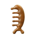 SAEEYCUE Authentic Green Sandalwood Comb Gua Sha Scraping Scalp Massager Head Head, Neck, Hands and Legs (B)