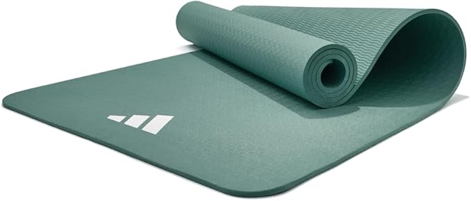 adidas Yoga Mat - Eco Friendly - Non Slip, Durable Textured Surface, 8mm