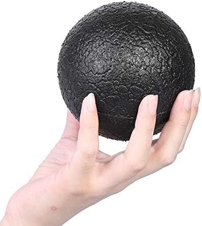 Yoga Massage Ball, Relax Muscles Soft Foam Roller Ball with High Density Foam Structure for Massaging Muscles for Adults for Exercises(Black, 10CM Single Ball)