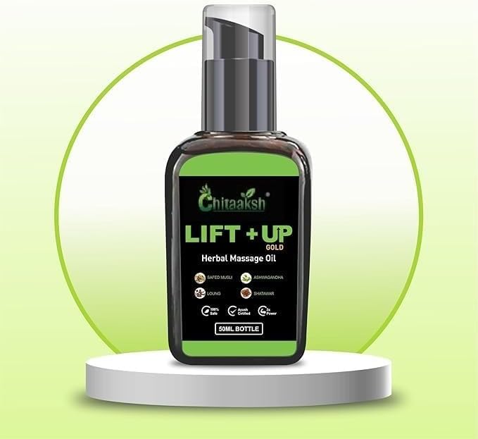 Lift Up Herbal Massage Oil| Pure and Natural Massage Oil for Men | Ayurvedic Lift UP Oil for Men| 50ml (Pack of 1)