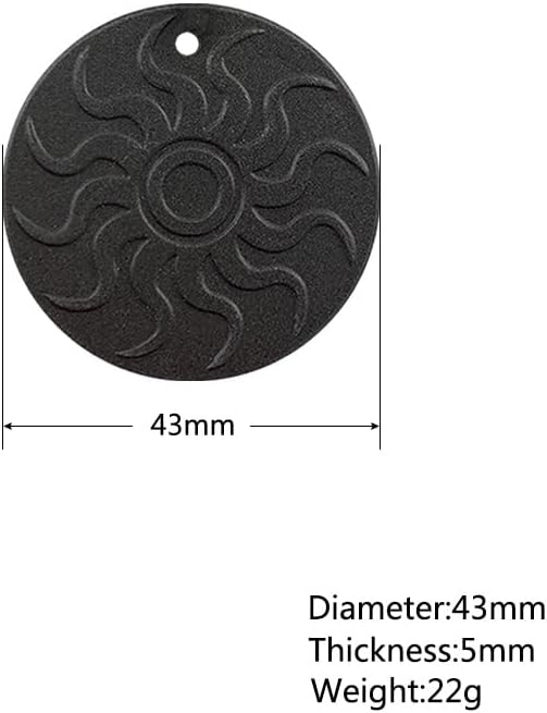 Volcanic Energy Stone Protection Necklace, Flame Pattern, Unisex Adult, Alloy, Energy Protection Necklace