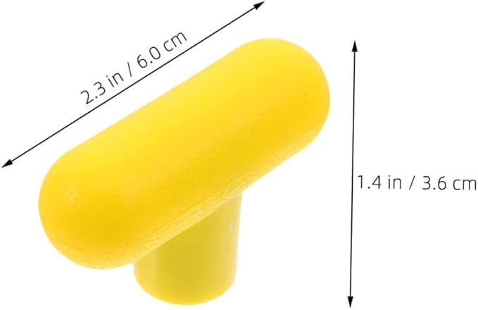 Zerodeko 2pcs Fitness Equipment Revolving Handle with Ball Knob Insert Pin for Cable Machine Attachments Heavy Duty Exercise Handles for Strength Training Ergonomic Comfort Yellow