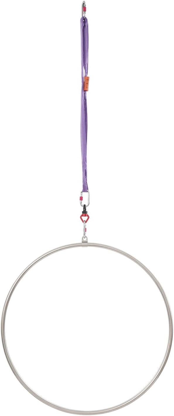 Aerial Hoop Set 33.5" Aerial Lyra Hoop Professional Circus Fitness with Complete Rigging Hardware Kit Acrobatics Equipment Hanging Rings for Home Yoga Dance Sling Kit