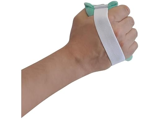 NYOrtho Hand Contracture Cushion 5" x 2.5" - 2-Pack Palm Grips for Stroke Recovery & Orthopedic Support - Latex-Free, Odor-Control, Sweat-Resistant, Machine Washable Palm Protector with Elastic Strap