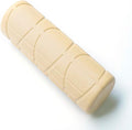 WADO Mini Round Foam Roller for Exercise and Recovery 12" x 4"- Ergonomic Pattern Angle Roller, Body Stretching, Solid PU, 3-Different Density Options (Soft (Cosmic Latte, 680g))
