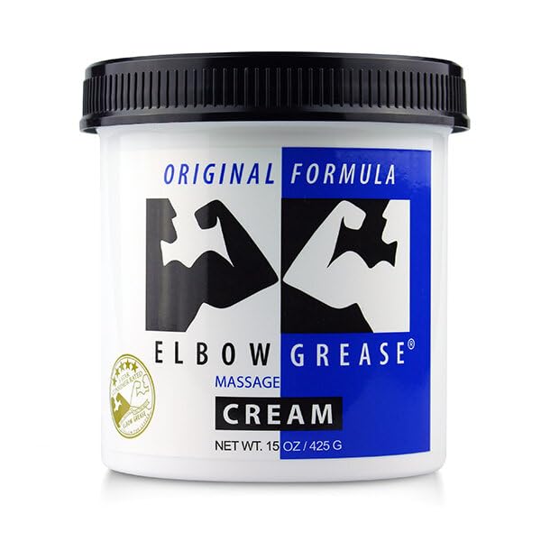 Elbow Grease Original Massage Cream (Unscented, 15oz) A Rich, Smooth and Effective Therapeutic & Personal Massage