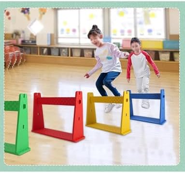 Lightweight Speed Hurdles Training Hurdles,Height Adjustable Foam Agility Hurdles,Detachable Training Hurdle Equipment(Bule,5 pcs)