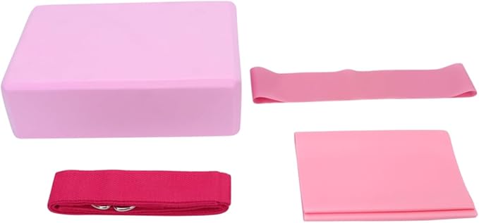 POPETPOP 4pcs Yoga Tool Kit Resistance Ring Latex Pull Towel and Stretch Band Essential Yoga Accessories for Home Gym for Stretching and Fitness
