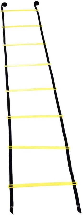 POCREATION Outdoor Training Ladder Set, Ladder 8 Rung Training Ladder Ladder Training Ladder Set, Futbol for Soccer Foot Tennis Basewith Training Carry Bag