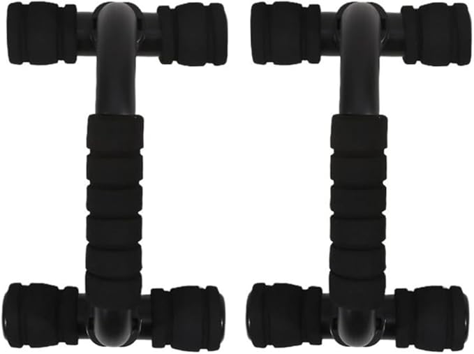 1Pair Push Up Bar Strength Training Non-Slip Sturdy Push-Up Stands Floor Workouts Fitness Calisthenics for Men Women(Black)