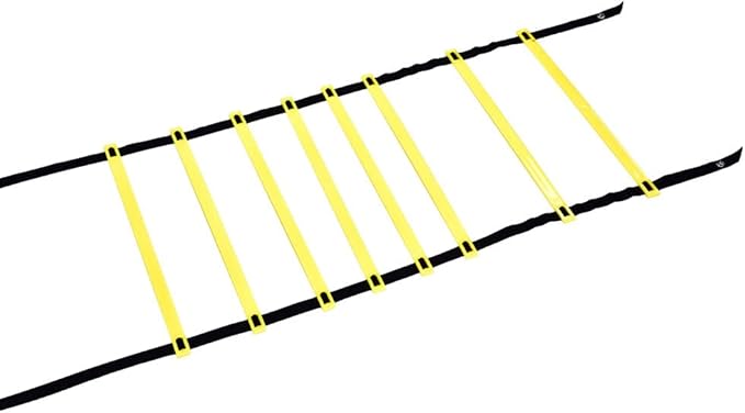 Agility Ladder, 16 Rung Heavy Duty Football Training Ladder, Adjustable Flat Plastic Rungs with Durable Nylon Straps, Ideal for Speed, Agility & Coordination Training for