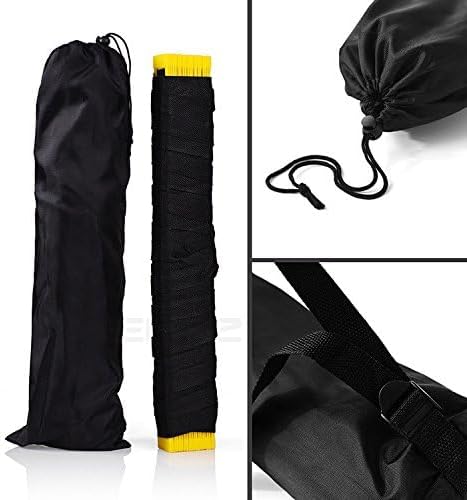 Speed Agility Exercise Hurdles with Carry Bag, Sport Home Gym Training Ladder, Soccer Football Fitness Faster Footwork Drills Aid, Adjustable Quickness Folder Equipment