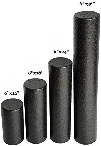 Signature Fitness High-Density Round Foam Roller for Exercise, Massage, Muscle Recovery, Multiple Sizes