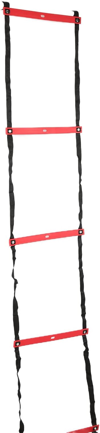 Fixed Agility Ladder for Football Training, Speed Rope Ladder with 12 Rungs, Bright Color Footwork Ladder for Soccer Drills, 6M Durable PP Sports Ladder for Team and
