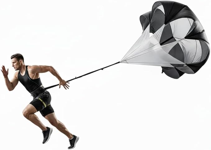 Premium Adjustable and Collapsible Hurdle and Agility Ladder Set for Athletes, Super Portable and Lightweight, with Cones and Parachute