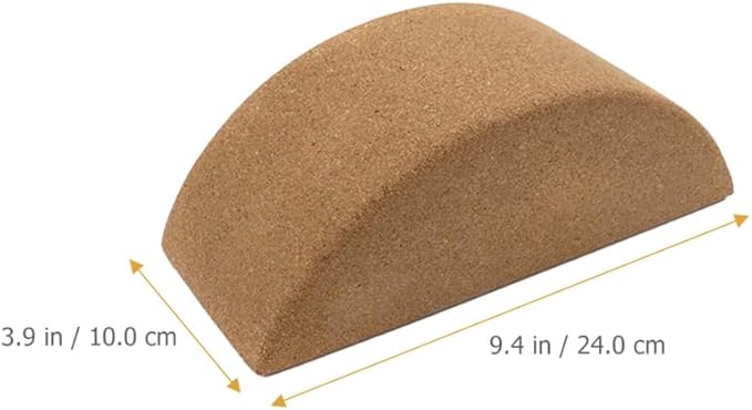 VOSAREA Cork Yoga Block - High Density Natural Support for Pilates, Hot Yoga & Meditation - Non Slip Pilates Bricks for Balance, Stretching & Strength - Durable Fitness Prop for Beginners & Pros