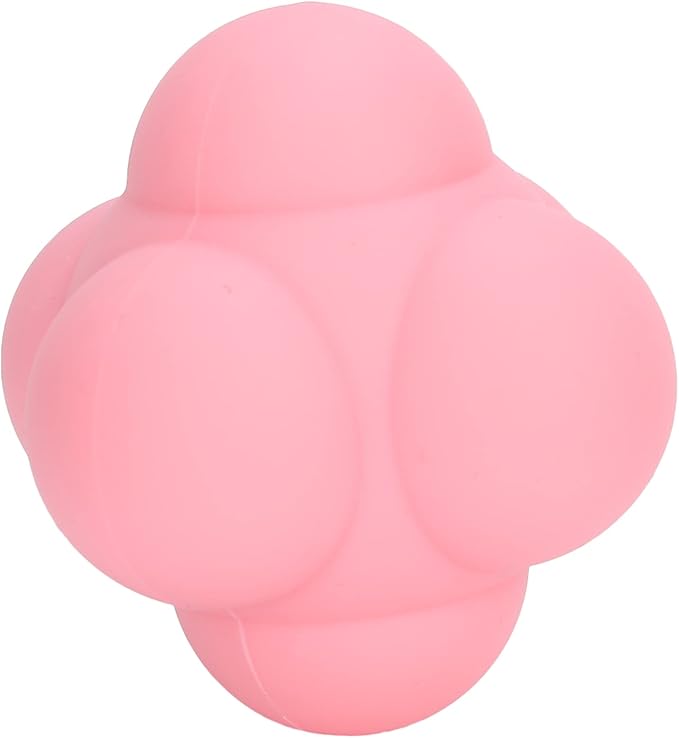 Silicone Bounce Reaction Ball HighDensity Portable HandEye Coordination Speed Reflex Training Ball for Athletes Kids Adults Sports Enthusiasts 7cm (Strawberry Color)