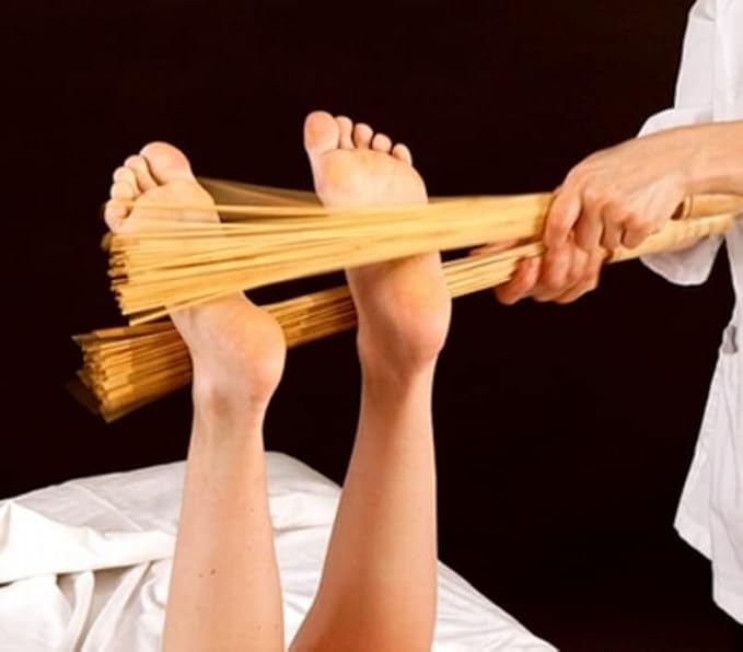 Massage Bamboo Broom for Sauna and Banya - Relaxing Massage Cellulite Massager - Asian Massage Tools for SPA