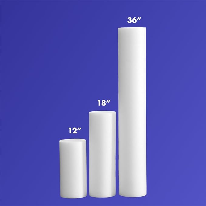 Medium/Firm White PE Foam Roller (18" Full Round)