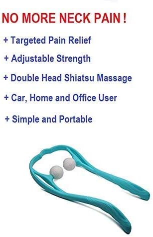 Mount Plus M1212 Shiatsu Neck Massager for Neck and Shoulder with Deep Tissue Trigger Point Manual Self Muscle Massage for Muscle Pain Relief (Simulates Massage Therapist Hands) (20 Pack Blue)