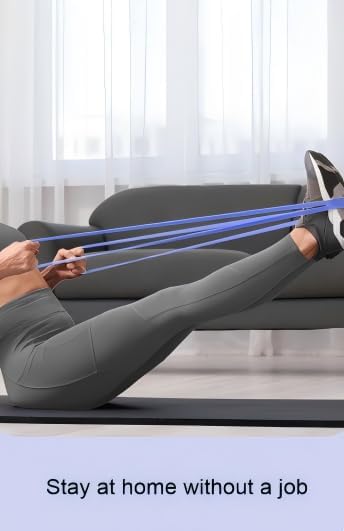 Resistance Bands Set of 4, Loop Exercise Bands with Multiple Levels 5-80 Lbs, Latex Pull Up Assistance Bands for Strength Training, Rehabilitation, Yoga, Pilates, 81.88 Inches