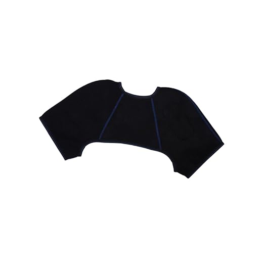 Self-Heating Shoulder Pad Large Black Breathable Support Belt Magnetic Therapy for Pain Relief for Men and Women at Home or Office