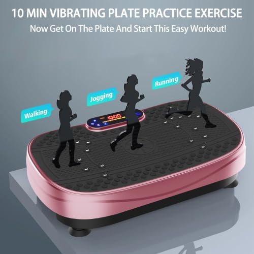Vibration Plate Fitness Platform Exercise Machine Vibrating Shaking Full Body Shaker Workout Vibrate Stand Shake Board Sport Gym for Weight Loss Fat Burner for Women Men