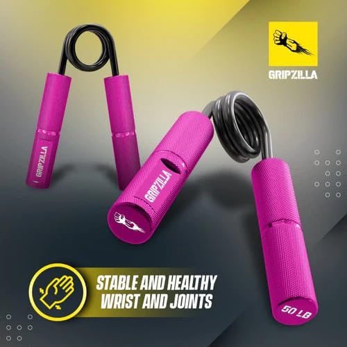 GRIPZILLA Grip Strength Trainer 50-300lb, Hand Gripper Strengthener Workout Kit,Metal No Slip Heavy Duty Hand Strengthening Device, Forearm Exerciser and Wrist Strengthener