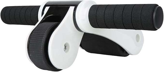 2 Wheels Ab Roller Wheel, Abdominal Muscle Exerciser, Dual - Wheel Core Trainer with Knee Pad for Home Gym, Stable Aluminum Alloy Frame, Foldable Design for Full - Body