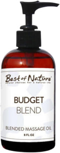 Best of Nature Budget Blend Massage & Body Oil - Affordable, Lightweight Moisturizer for Therapists & Spas, Bulk Size Available - 8 fl oz