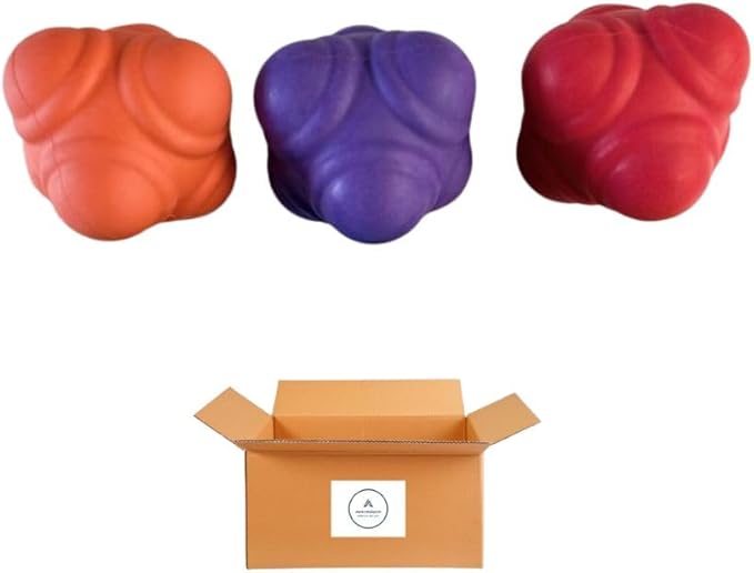 Reaction Balls for Kids and Adults, 72mm, 6 Pack, Assorted Colors (3 Reaction)