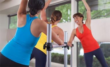 Balanced Body Portable Barre, Pilates Bar, Workout Equipment for Home Gym or Pilates Studio, 4 ft or 6ft, Dark Gray.