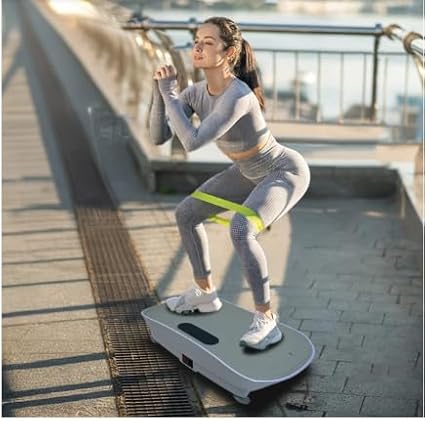 Vibration Platform Massage Machine, 10 Frequency Settings, Body Shaping Exercise Equipment, Pink