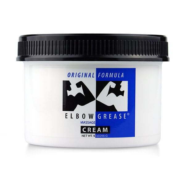 Elbow Grease Original Massage Cream (Unscented, 9oz) A Rich, Smooth and Effective Therapeutic & Personal Massage
