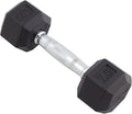 Body Sport Rubber Encased Hex Dumbbell Weight, Single – Dumbbells for Exercises – Strength Training Equipment – Home Gym Accessories – Weight Training