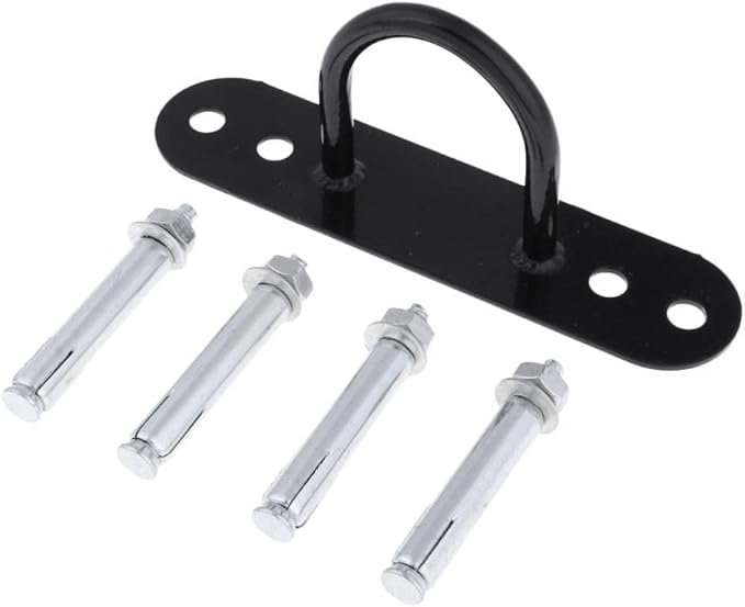 U/ D Suspension Ceiling Anchor Wall Mount Trainer Bracket for Yoga Swings Hammock Battle Rope Black