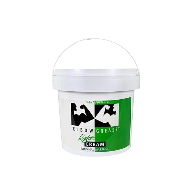 Elbow Grease Light Formula Massage Cream, 64oz (1/2 Gallon) Unscented Lightweight Mineral Oil-Based Cream for Smooth Glide and Skin Hydration (1 Pack)