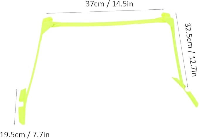 2pcs Soccer Training Hurdles | Adjustable Speed Hurdles for Football/Soccer Drills | Lightweight & Portable Yellow Practice Hurdles | 3 Height Settings, No Tools Needed
