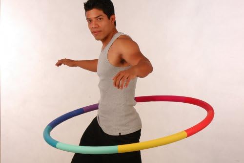 Weighted Hula Hoop, Trim Hoop 3B (3 lb)/4B (4 lb) - Large, Weight Loss Fitness Sports Hoop with No Wavy Ridges (Rainbow Colors)